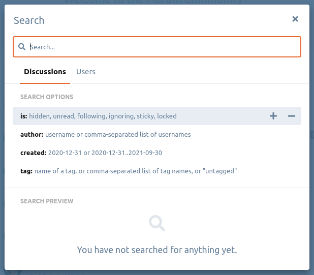 Global search modal